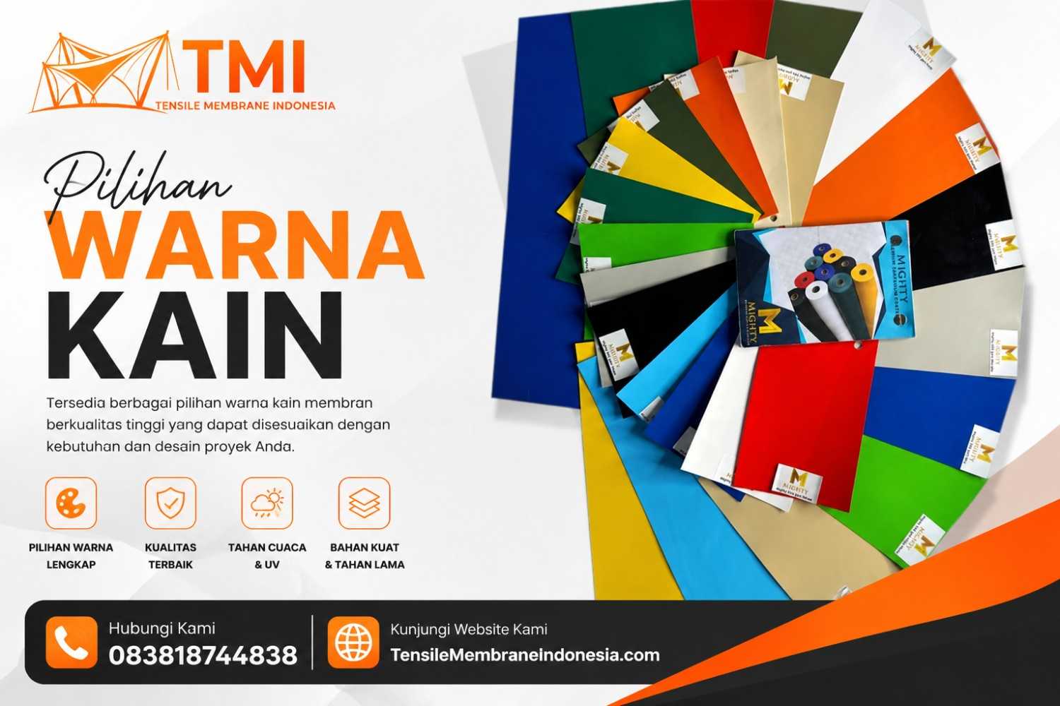 Layanan penggantian kain membran kanopi oleh Tensile Membrane Indonesia