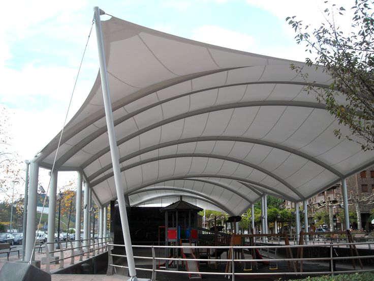 Kanopi membran foodcourt ukuran 8 x 10 meter karya Tensile Membrane Indonesia di Bekasi